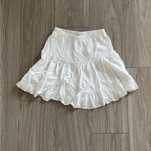 White Ruffled Tiered Skirt - Women